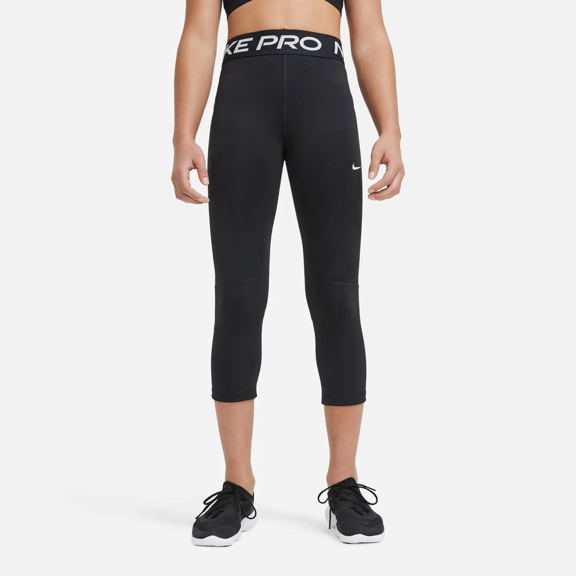 NIKE PRO BIG KIDS' (GIRLS') CA BLACK/WHITE