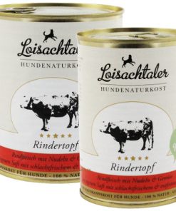 Loisachtaler Rindertopf, Rindfleisch mit Nudeln und Karotten, ohne synthetische Zusätze (400g, 800g)