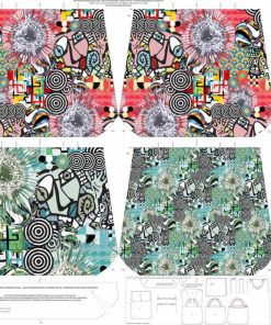 Taschenpanel, bunte Musterung