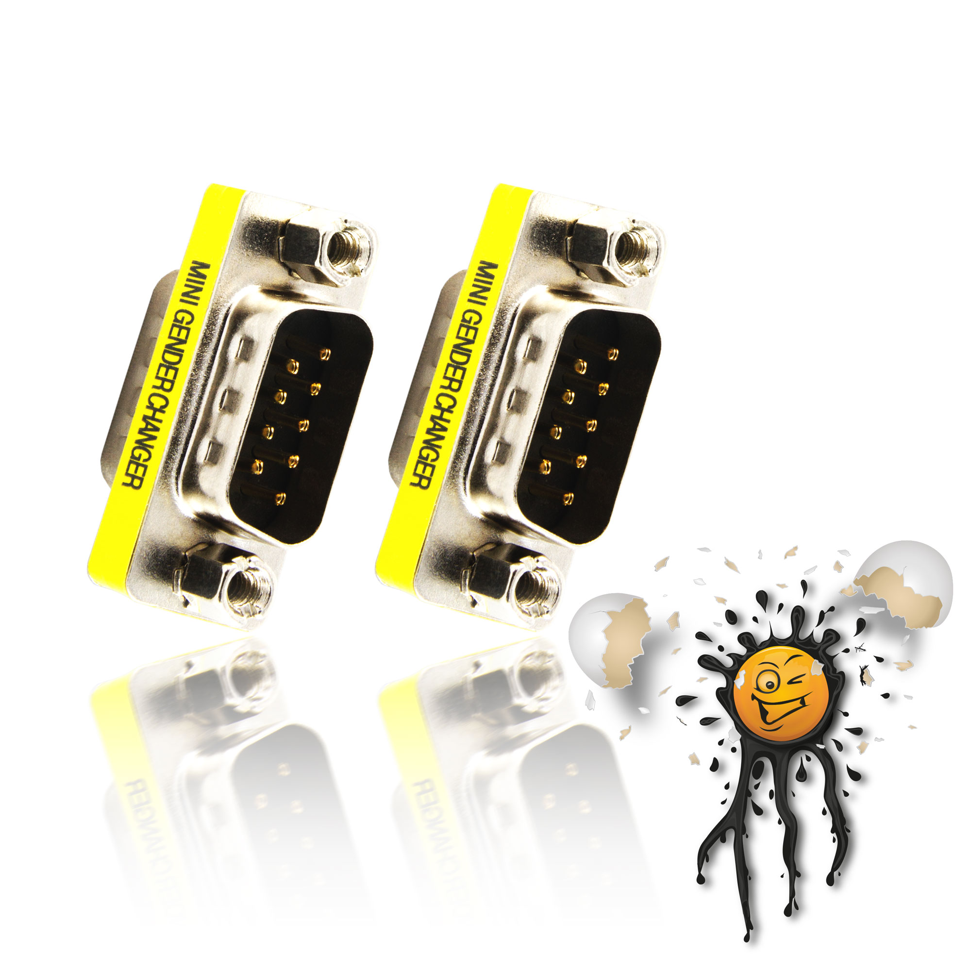 RS232 seriell Adapter Gender Changer DB9 male to male