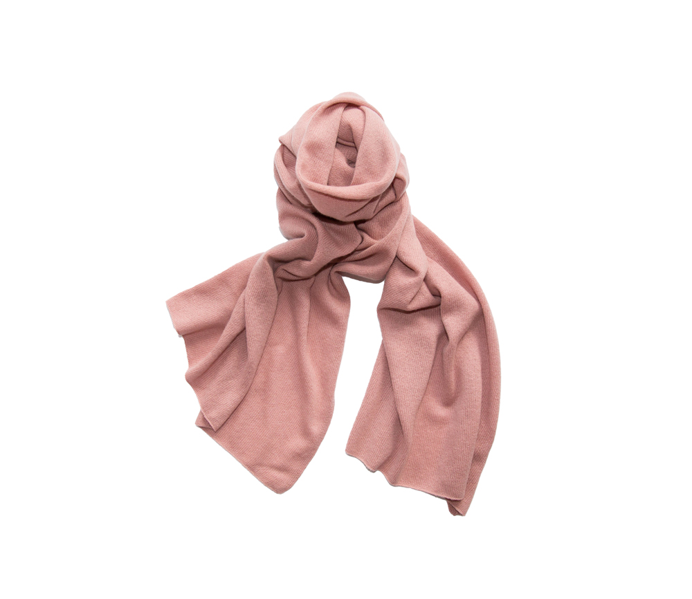 Papa Lobster – Schal Damen/Teens, ‚SASKIA‘, altrosa, Kaschmir – Bild 3