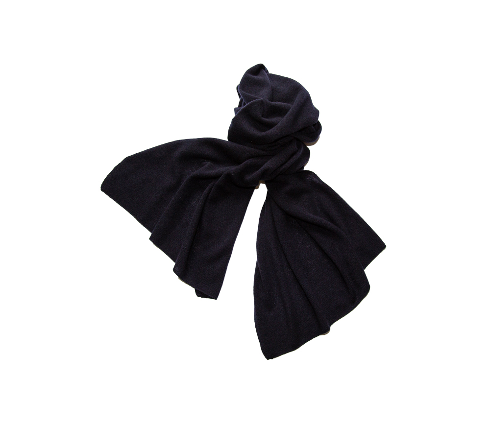 Papa Lobster – Schal Damen/Teens, ‚SASKIA‘, dunkelblau, Kaschmir – Bild 7