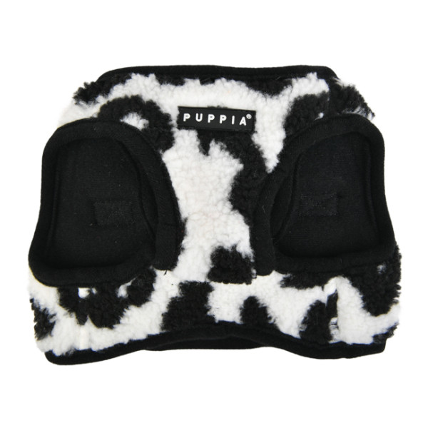 Westen-Geschirr, schwarz/weiß Leo-Plüsch (L) – Bild 3