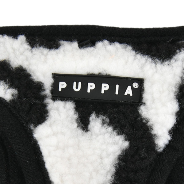 Westen-Geschirr, schwarz/weiß Leo-Plüsch (L) – Bild 4