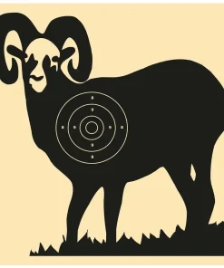 250 Braun Mufflon-Scheibe Großkaliber-Scheibe , 52x55cm, zum Sonderpreis !