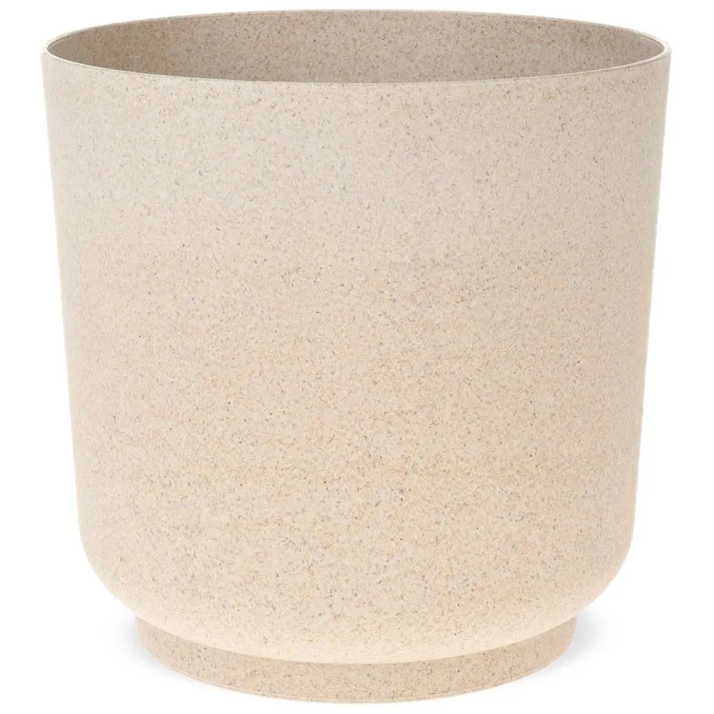 Übertöpfe matte Oberfläche rund Polypropylen & Holz 1 Stk Ø 15×15 cm 3 Farben – Bild 3