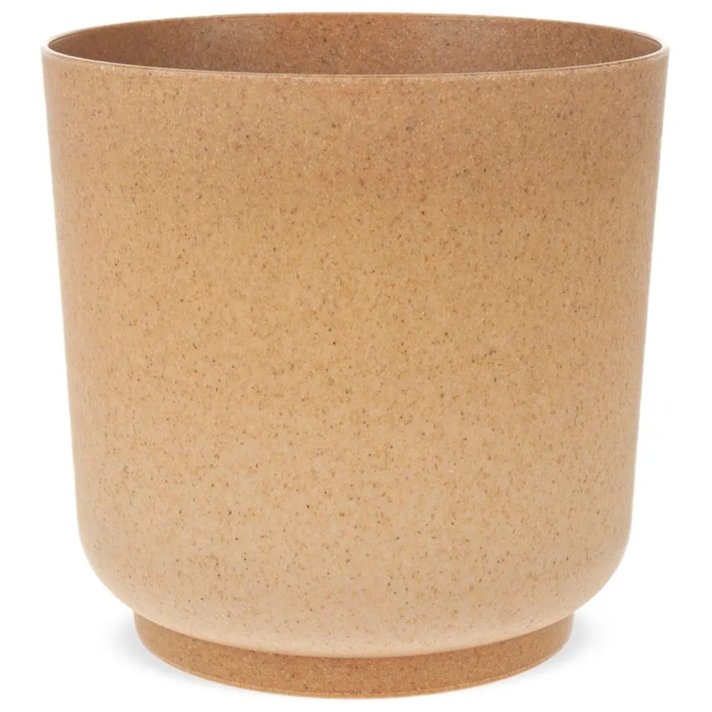 Übertöpfe matte Oberfläche rund Polypropylen & Holz 1 Stk Ø 15×15 cm 3 Farben – Bild 4