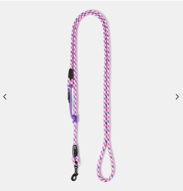 Ausziehbare Retriever-Leine, Ringhio, 1,10m-1,80m, stufenlos verstellbar, lila/rosa/weiß, mini (bis 6 kg) – Bild 3