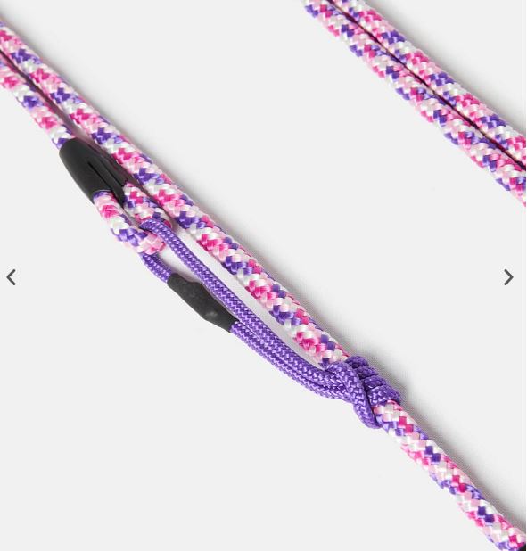 Ausziehbare Retriever-Leine, Ringhio, 1,10m-1,80m, stufenlos verstellbar, lila/rosa/weiß, mini (bis 6 kg) – Bild 2