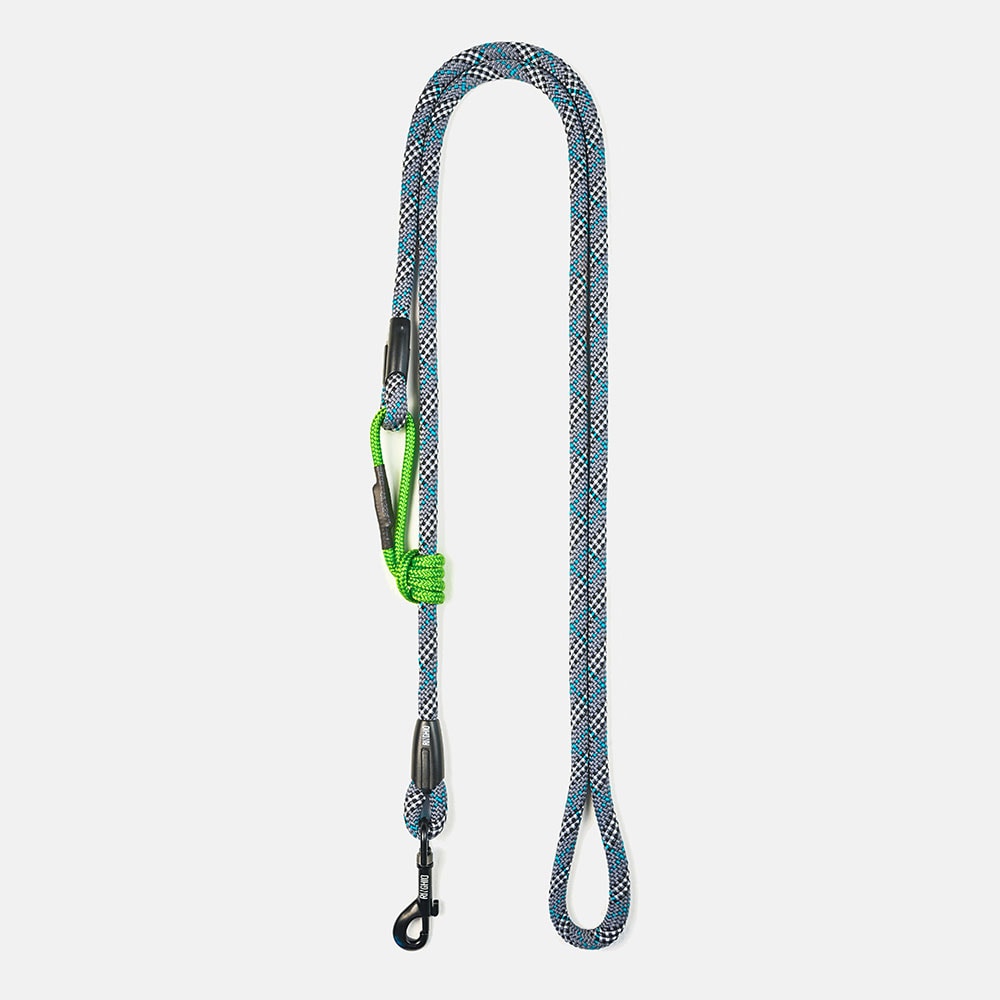 Ringhio Ausziehbare Tau-Leine, 1,2m-1,8m, stufenlos verstellbar, grau/schwarz/blau (bis 6 kg) – Bild 2