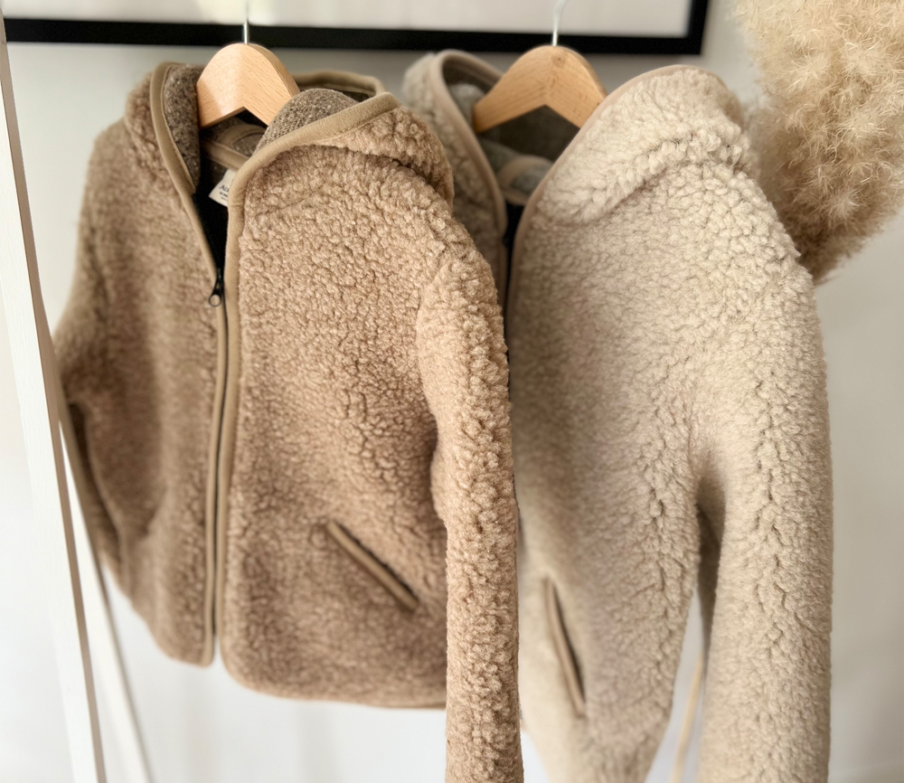 Alwero – Übergangsjacke „YPOS“ Junior, Biowolle, SAND BROWN, ultra light – Bild 9