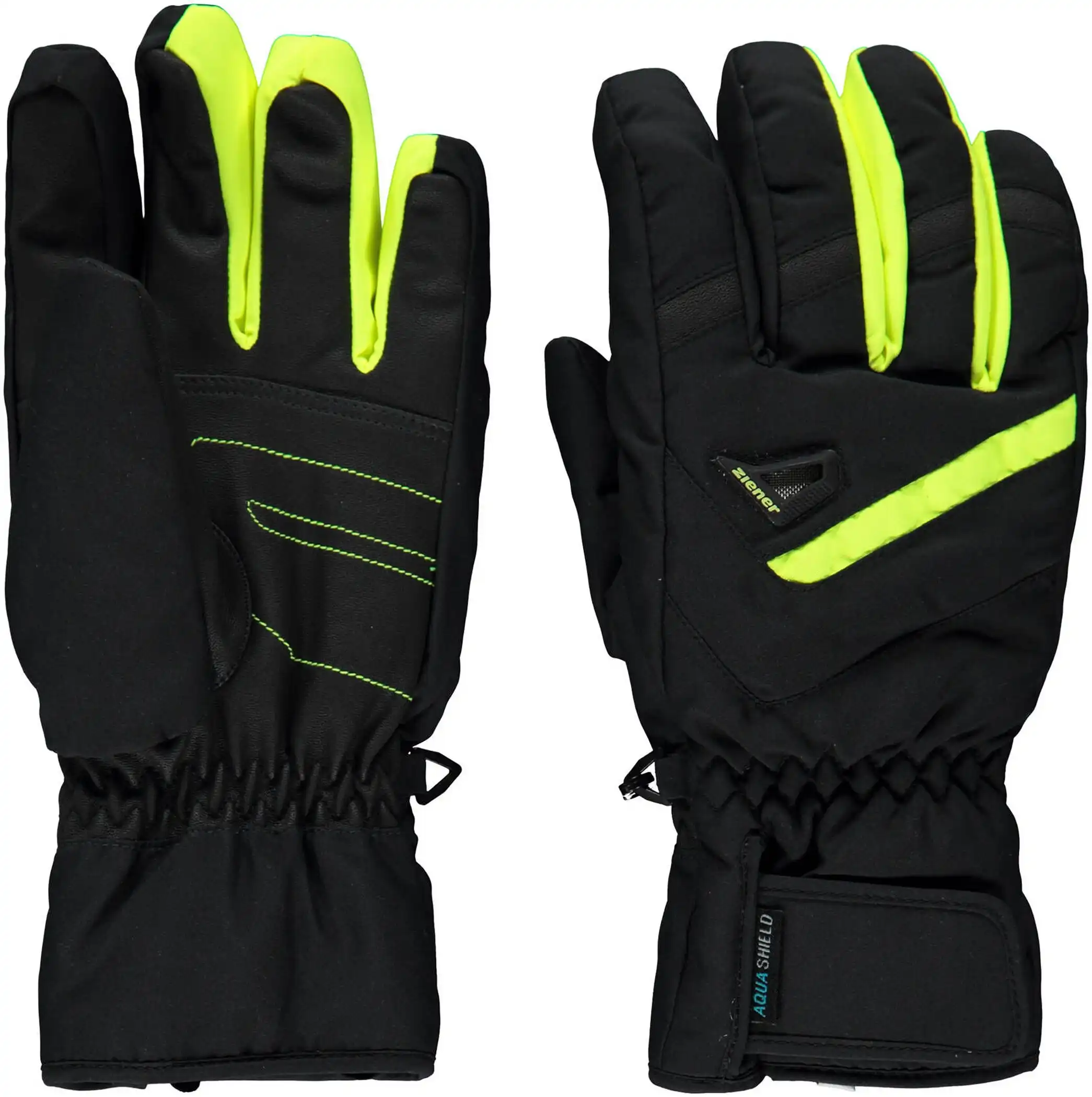 GARY AS(R) glove ski alpine black.poison yellow